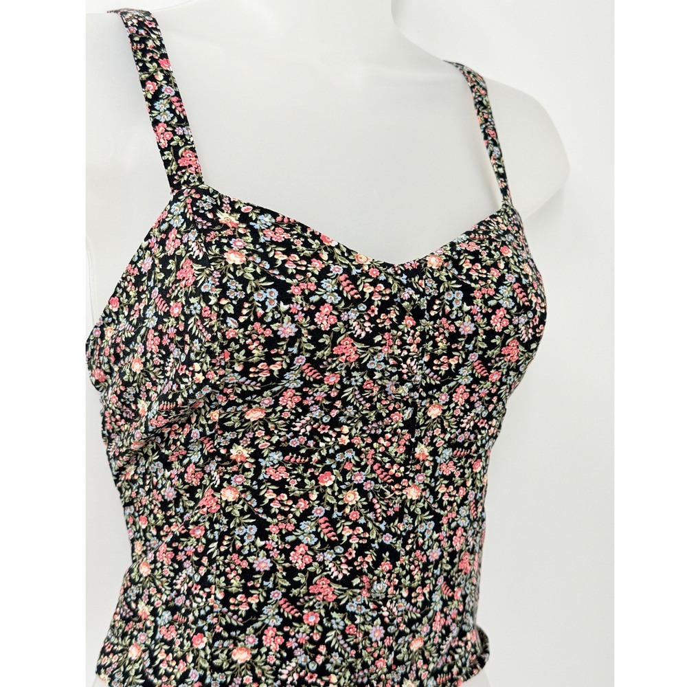 Abercrombie & Fitch Floral Cami Tank Top Womens sz S Whimsy Cottagecore coquette